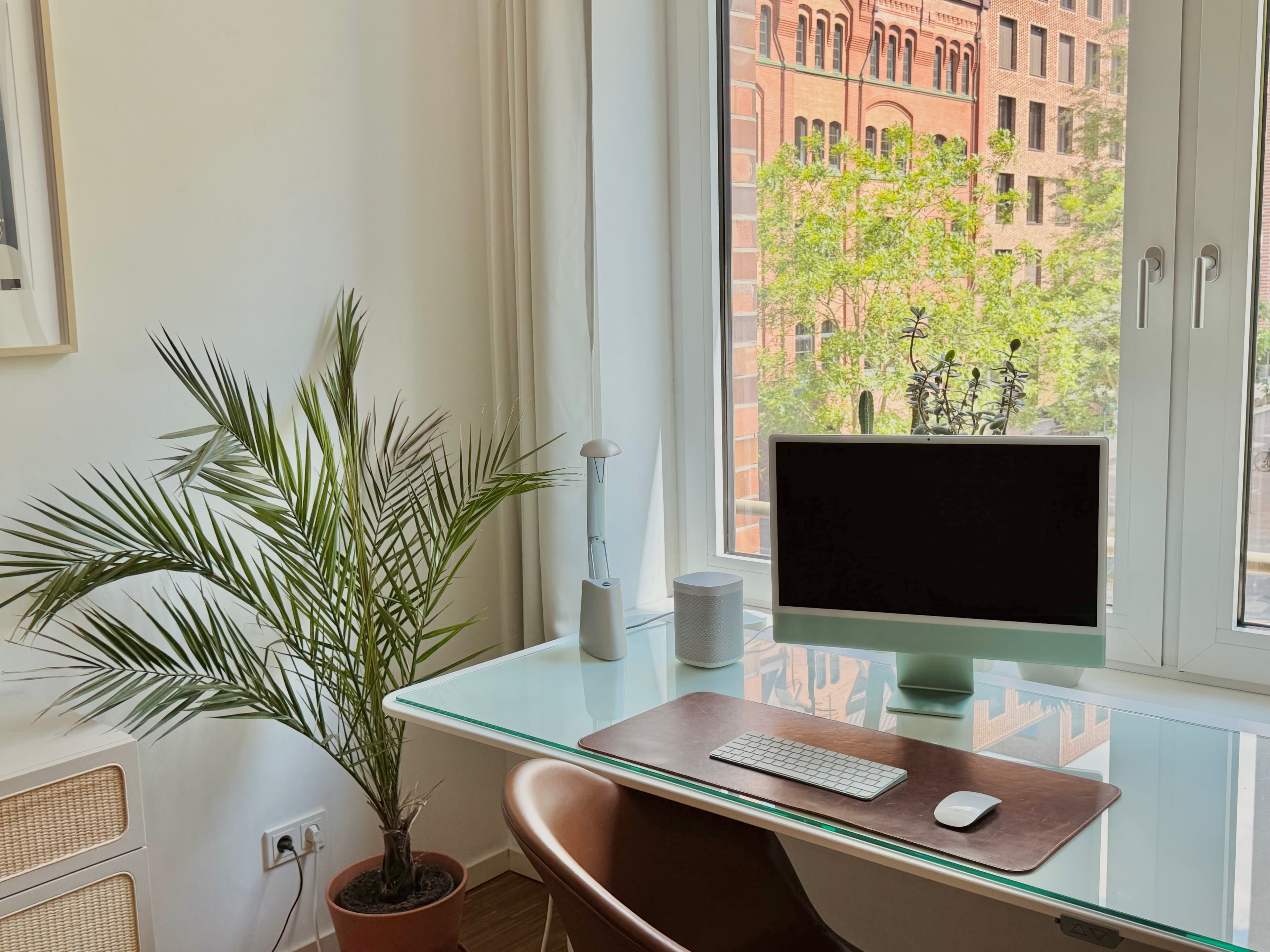 Dedicated workspace desk in the master bedroom