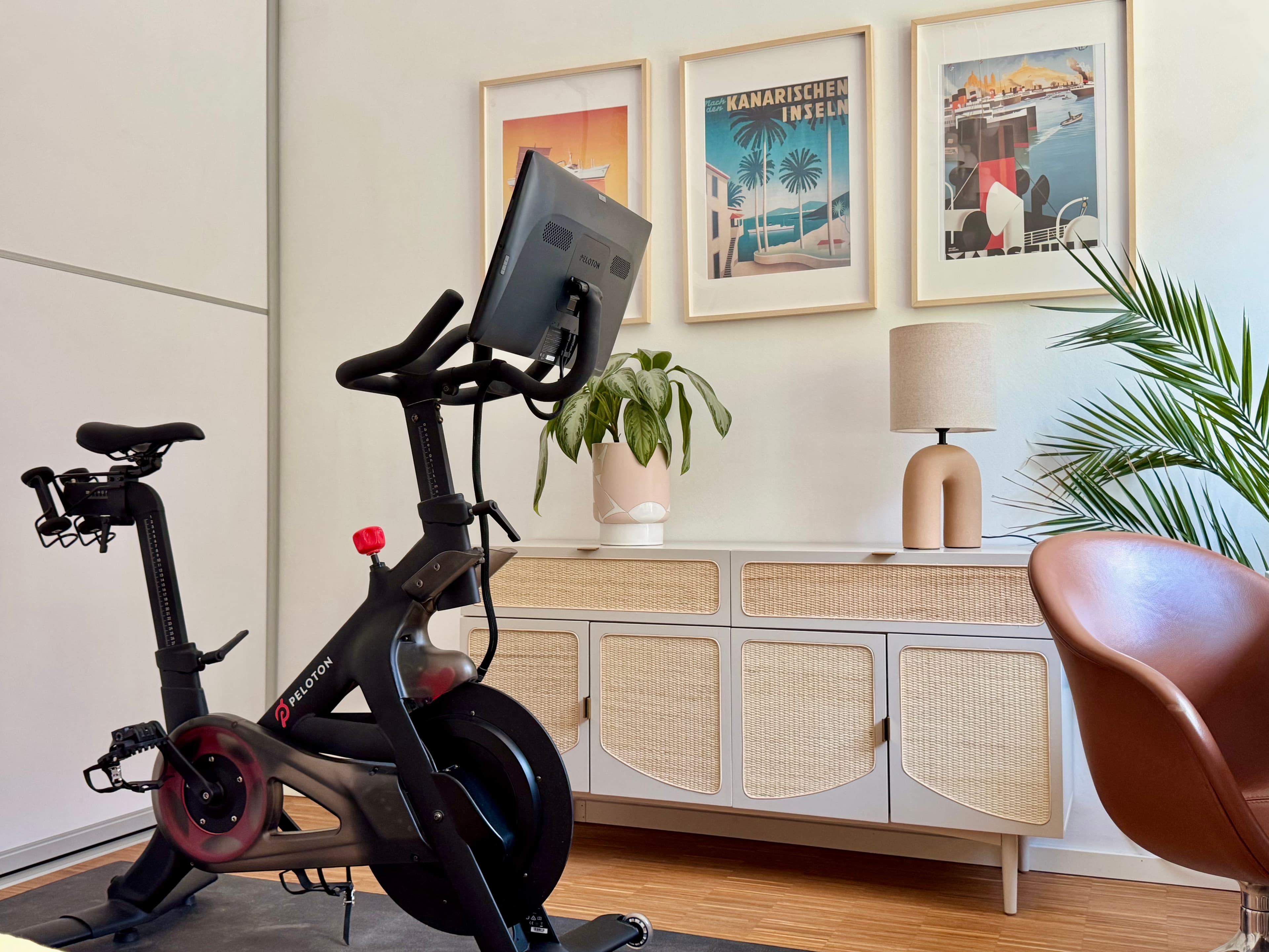 Exercise equipment in the master bedroom